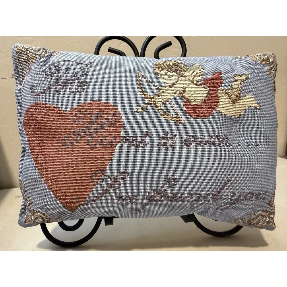 Vintage Tapestry Throw Pillow Sz ~11